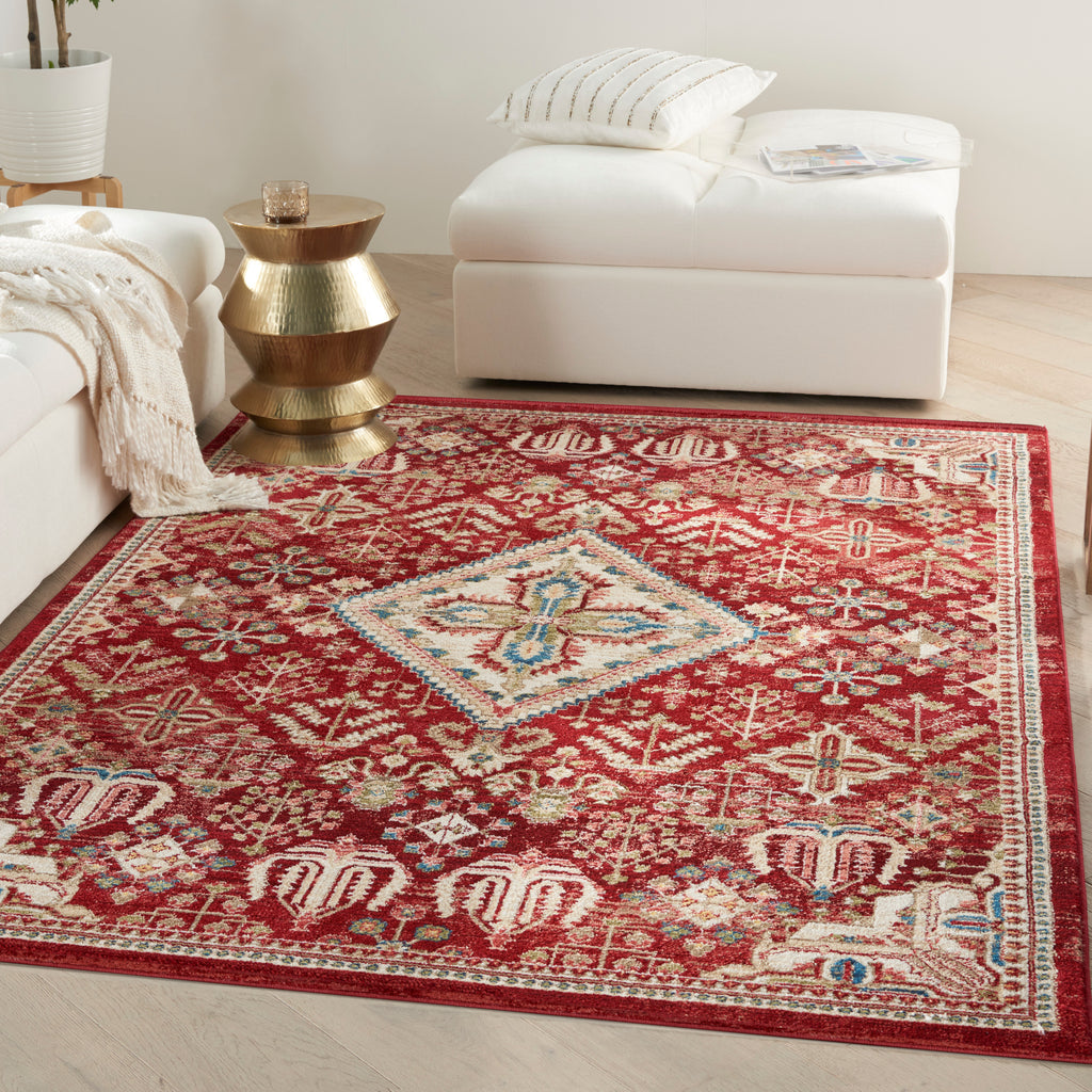 nourison karisma kar02 brick ivory rug