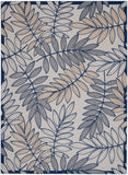 nourison aloha alh18 ivory navy rug