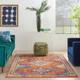 nourison allur alr02 orange multicolor rug