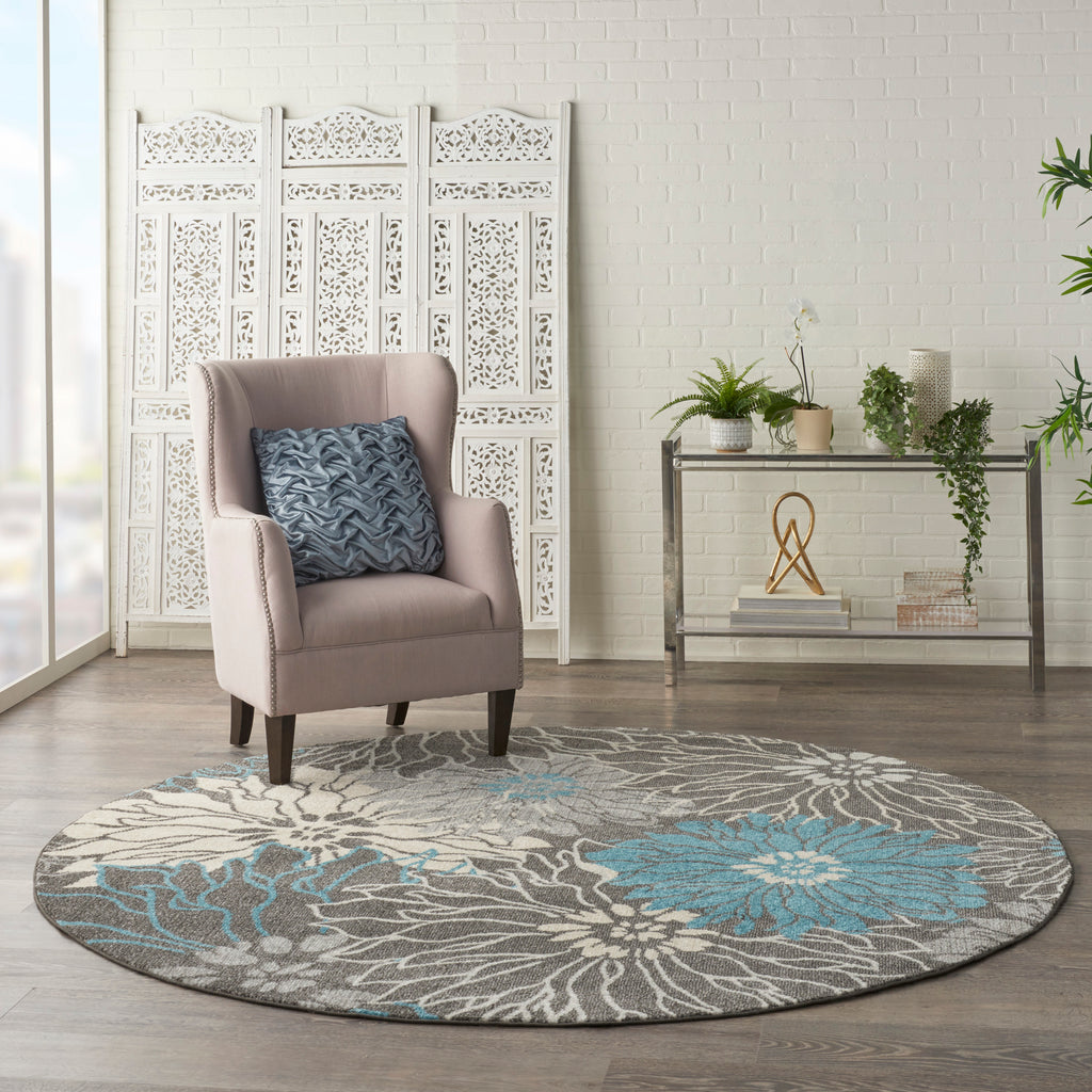 nourison passion psn17 charcoal blue rug