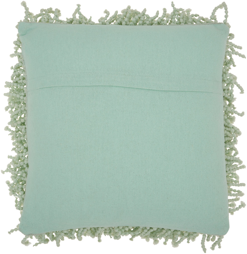 nourison shag dc105 seafoam pillow