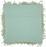 nourison shag dc105 seafoam pillow