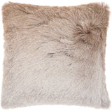 nourison shag tr011 beige pillow