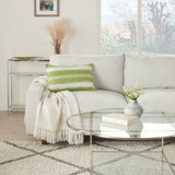 nourison outdoor vj088 green pillow