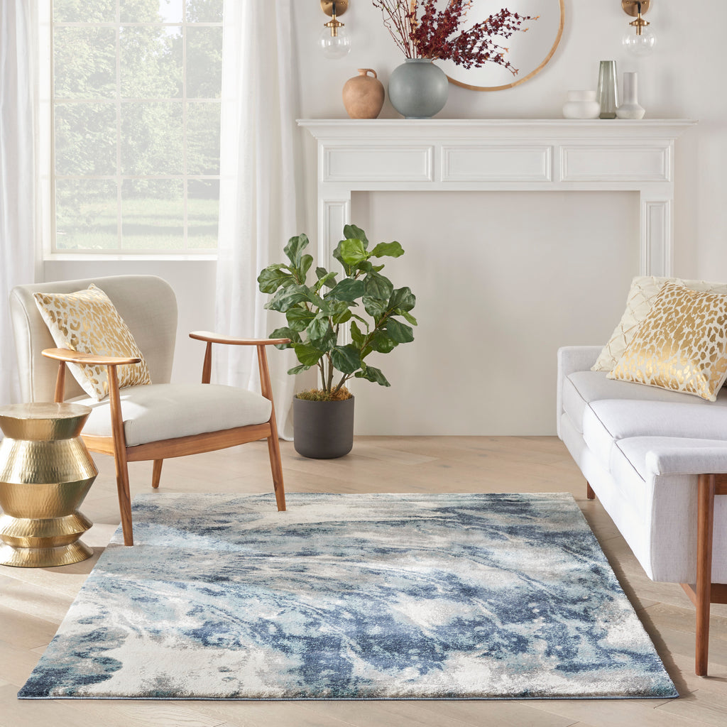 nourison american manor amr03 blue ivory rug