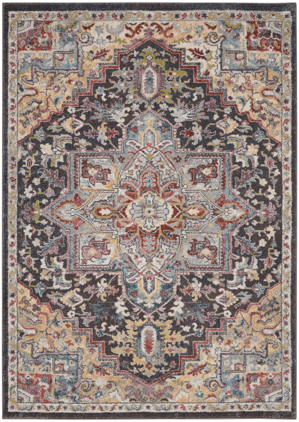 nourison soraya sor04 charcoal multi rug