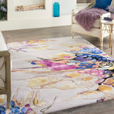 nourison prismatic prs20 grey lilac multi rug