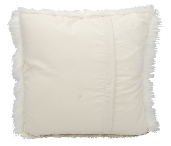 nourison fur fl100 white pillow