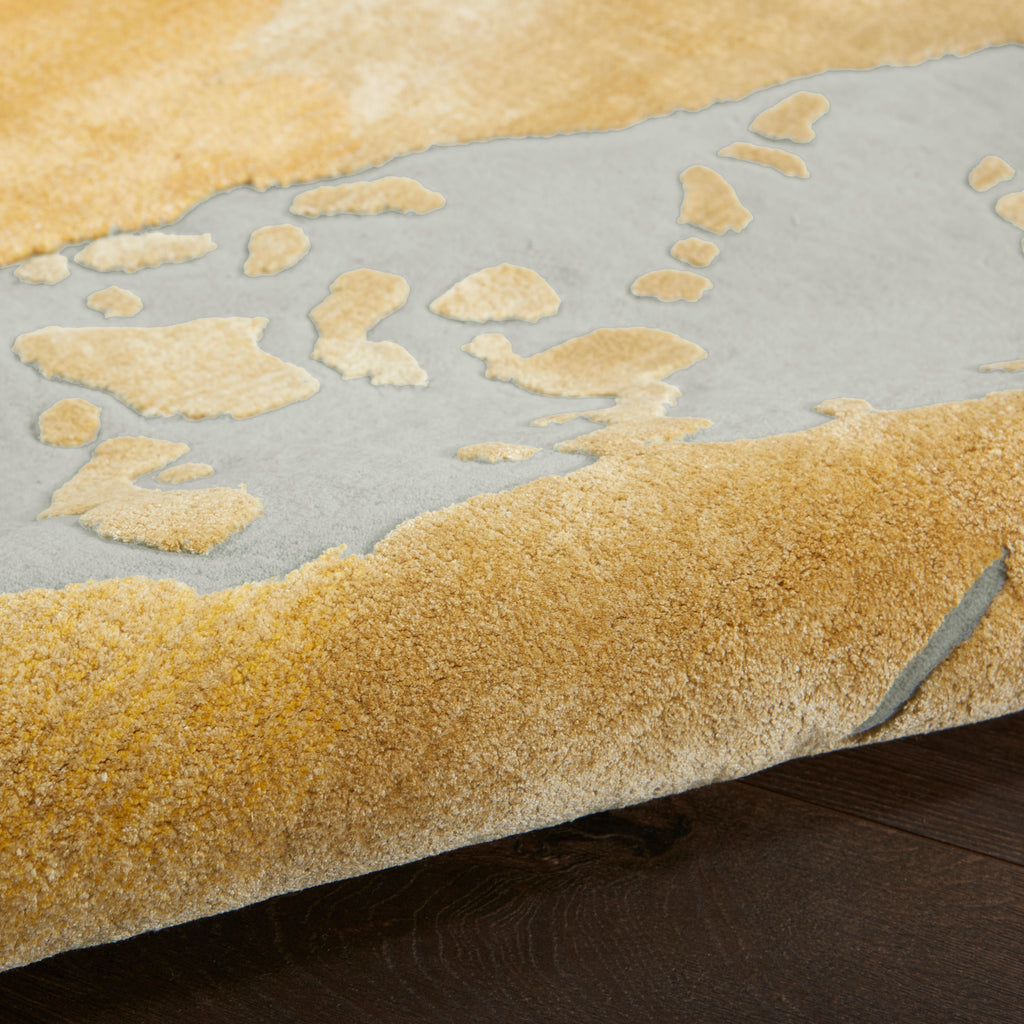 nourison prismatic prs19 grey gold rug