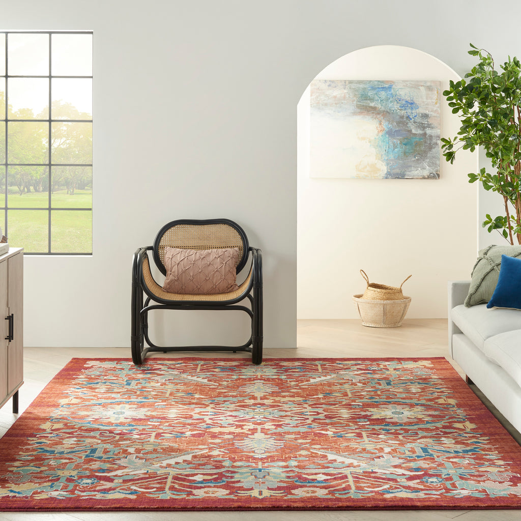 nourison parisa psa02 brick rug