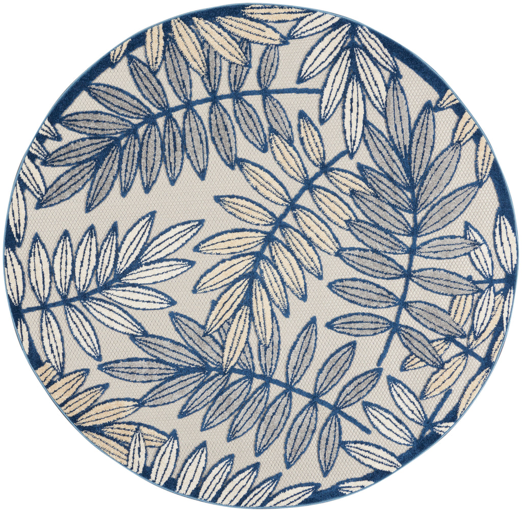 nourison aloha alh18 ivory navy rug