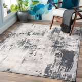 Transitional Surya Rug Co. Quatro Charcoal Rug | Outdoor Rugs | Rugs Done Right 