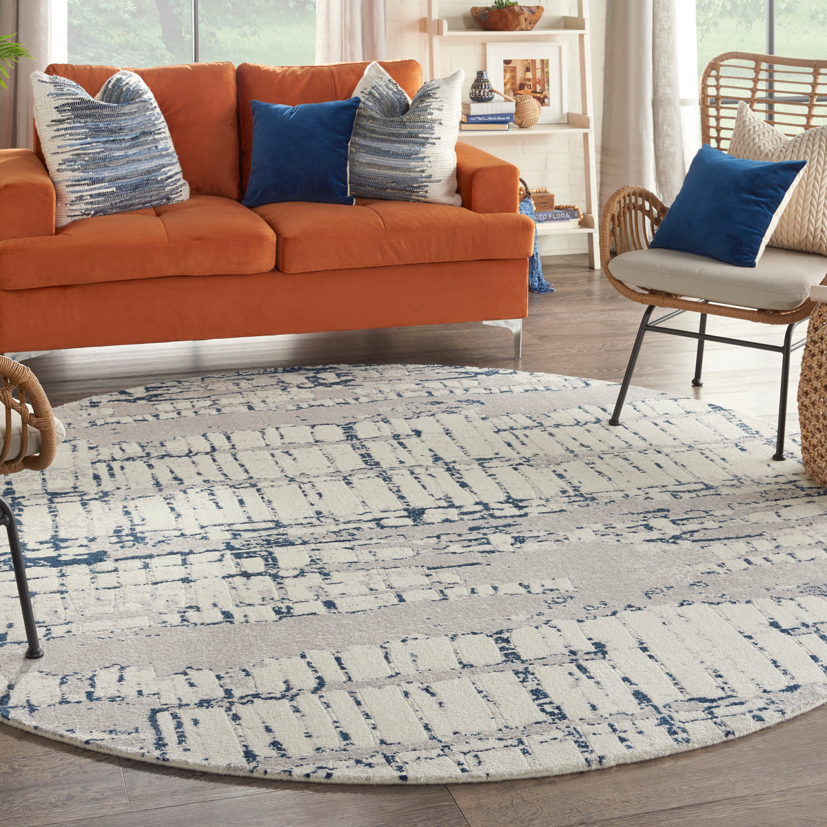 nourison twilight twi10 ivory navy rug