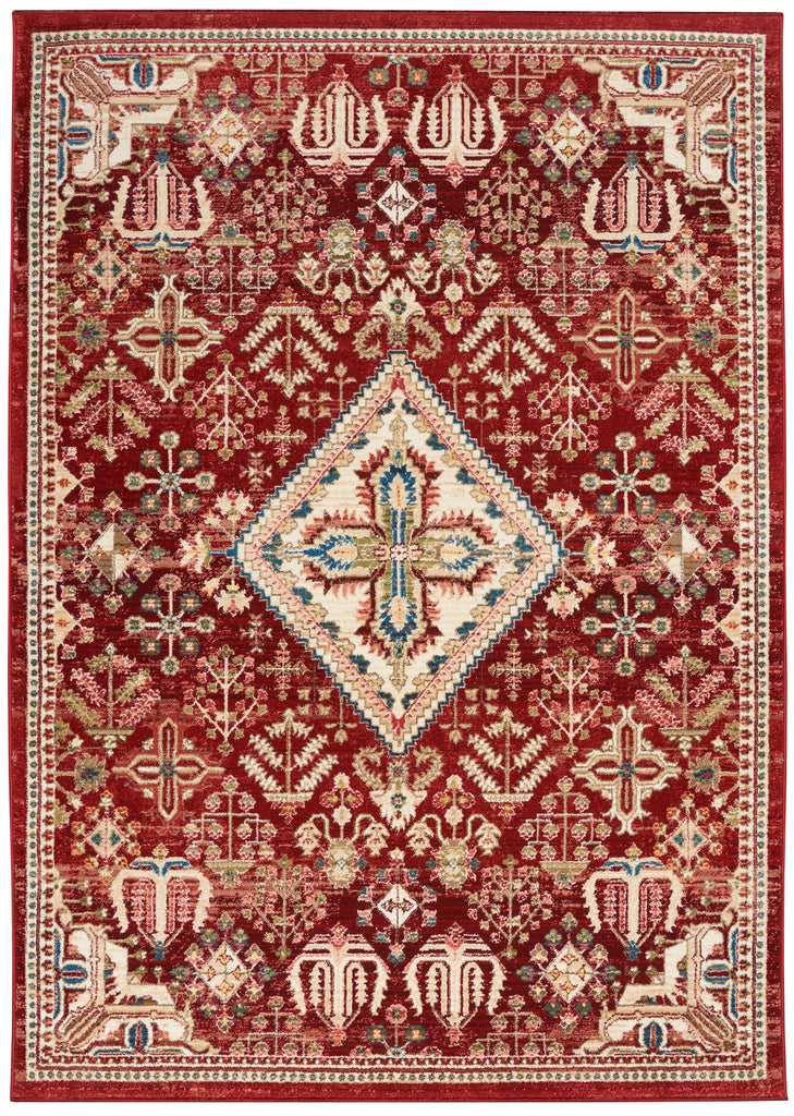 nourison karisma kar02 brick ivory rug