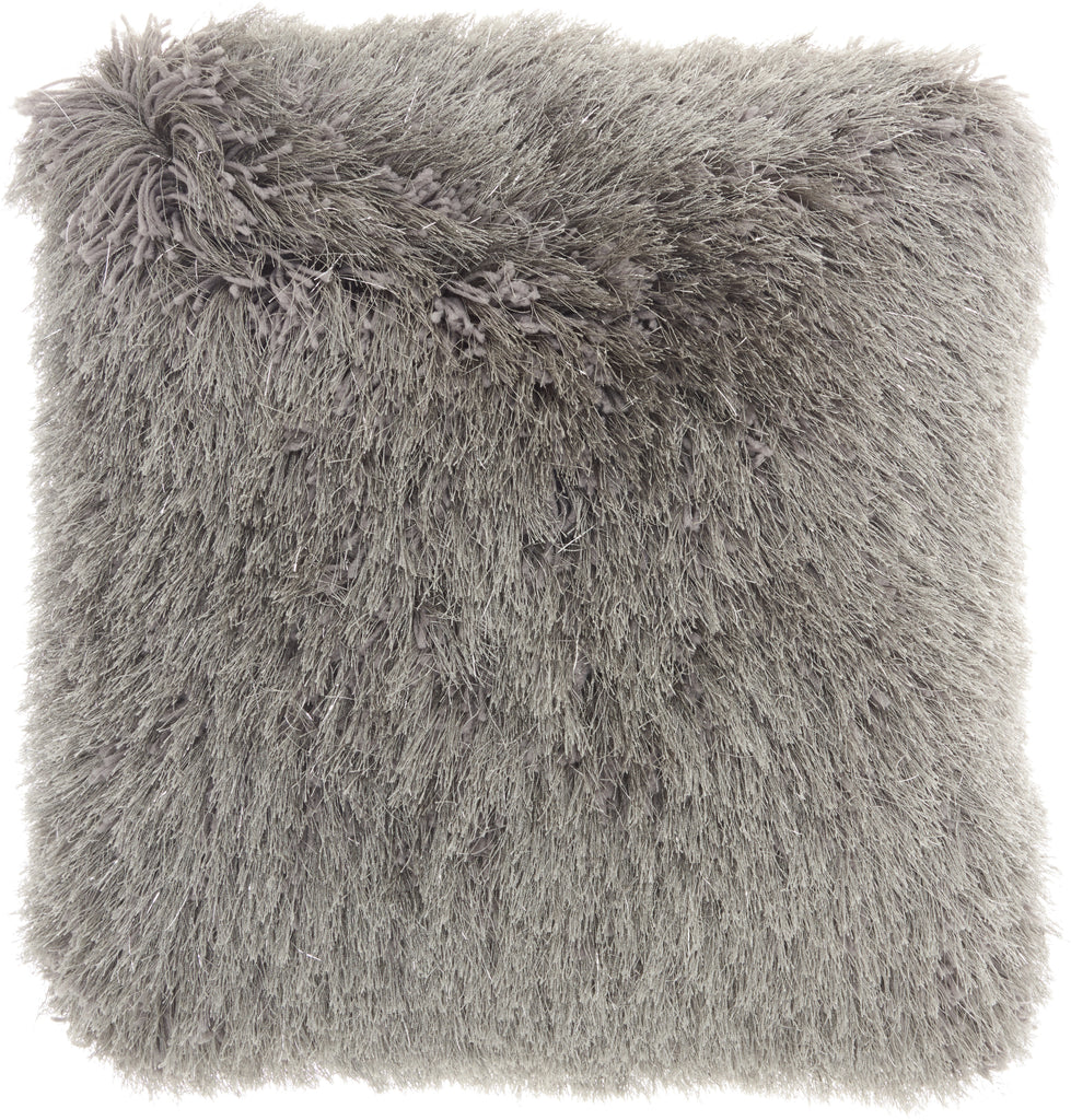 nourison shag tl004 charcoal pillow