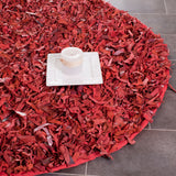 Safavieh Clearance Leather Shag LSG511D Red Rug