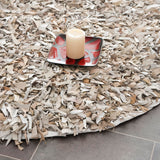 Safavieh Clearance Leather Shag LSG511C White Rug