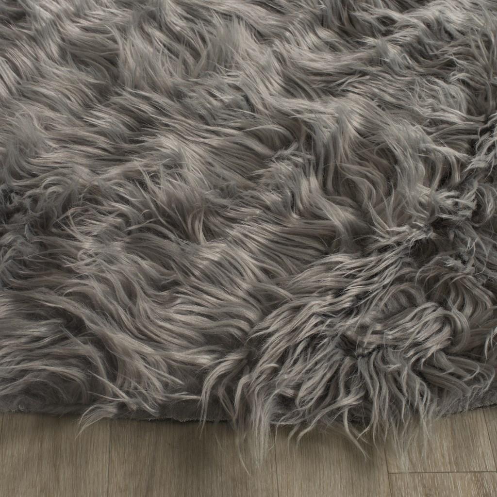 Safavieh Clearance Faux Sheep Skin FSS235D Grey Rug