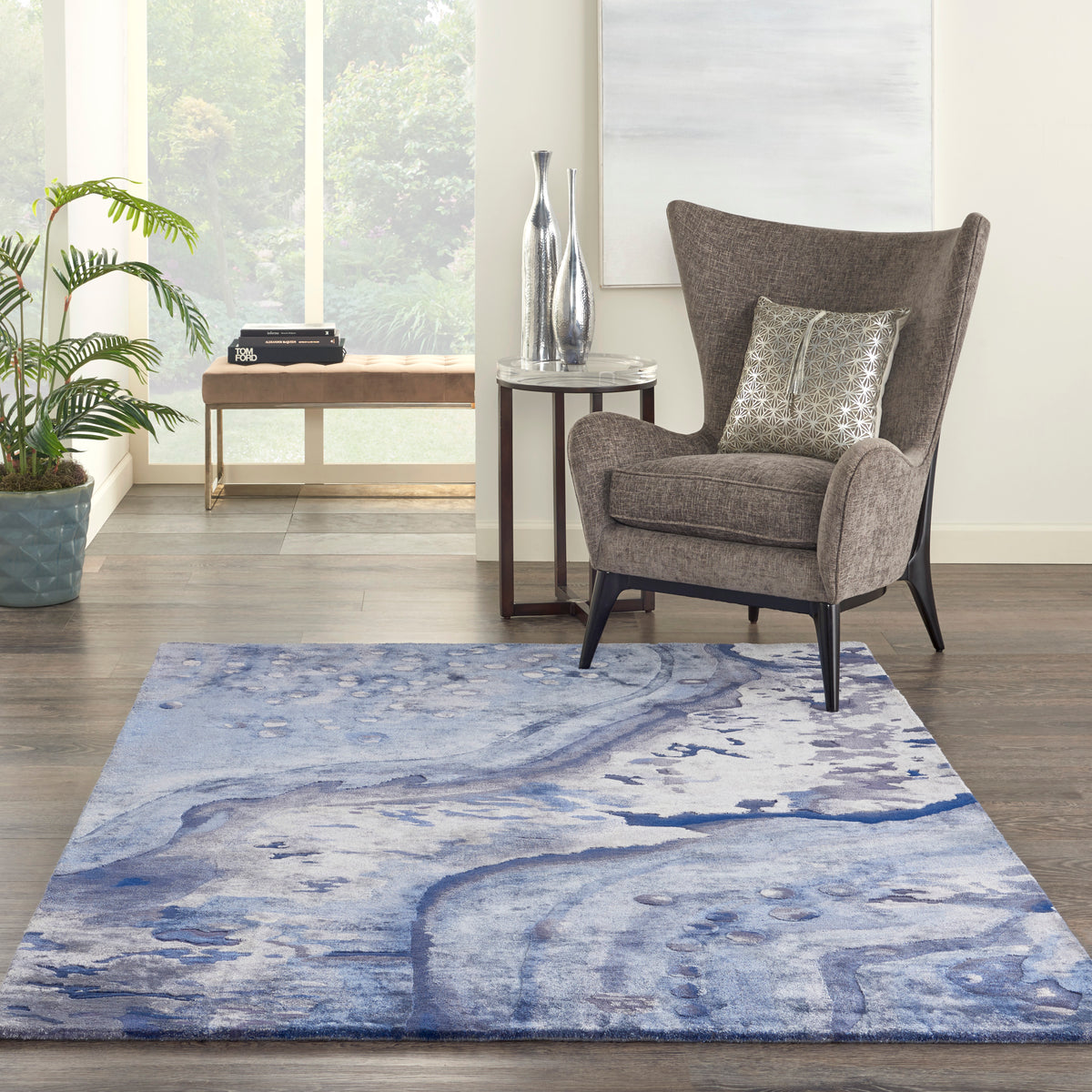 nourison prismatic prs05 blue rug