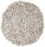 Safavieh Clearance Leather Shag LSG511C White Rug