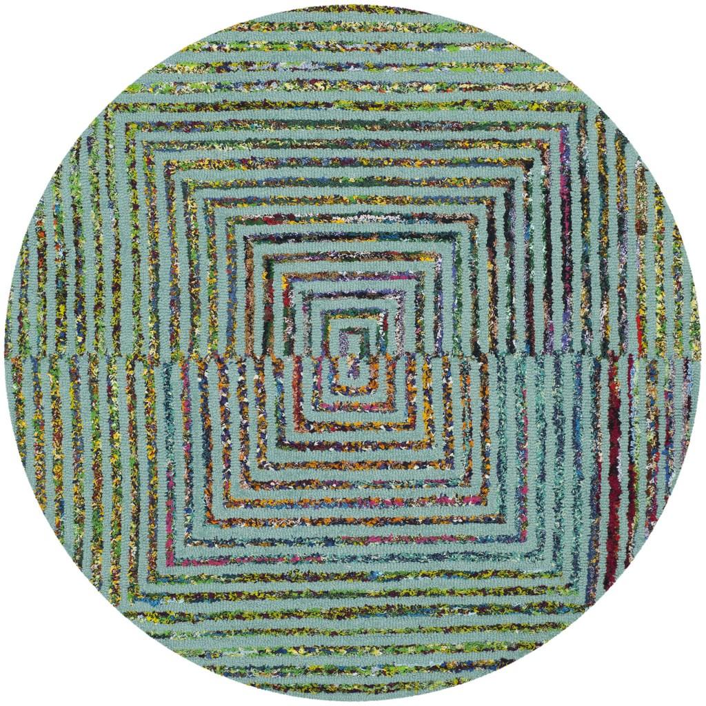 Safavieh Clearance Nantucket NAN603A Teal Multi Rug