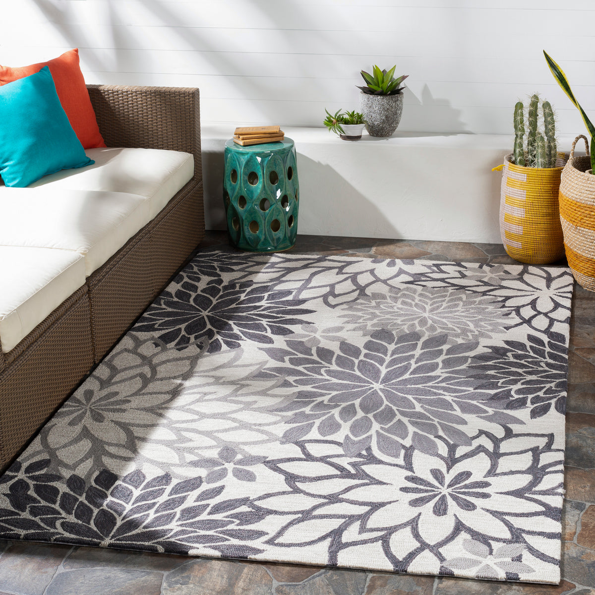 surya rain rai 1281 charcoal rug