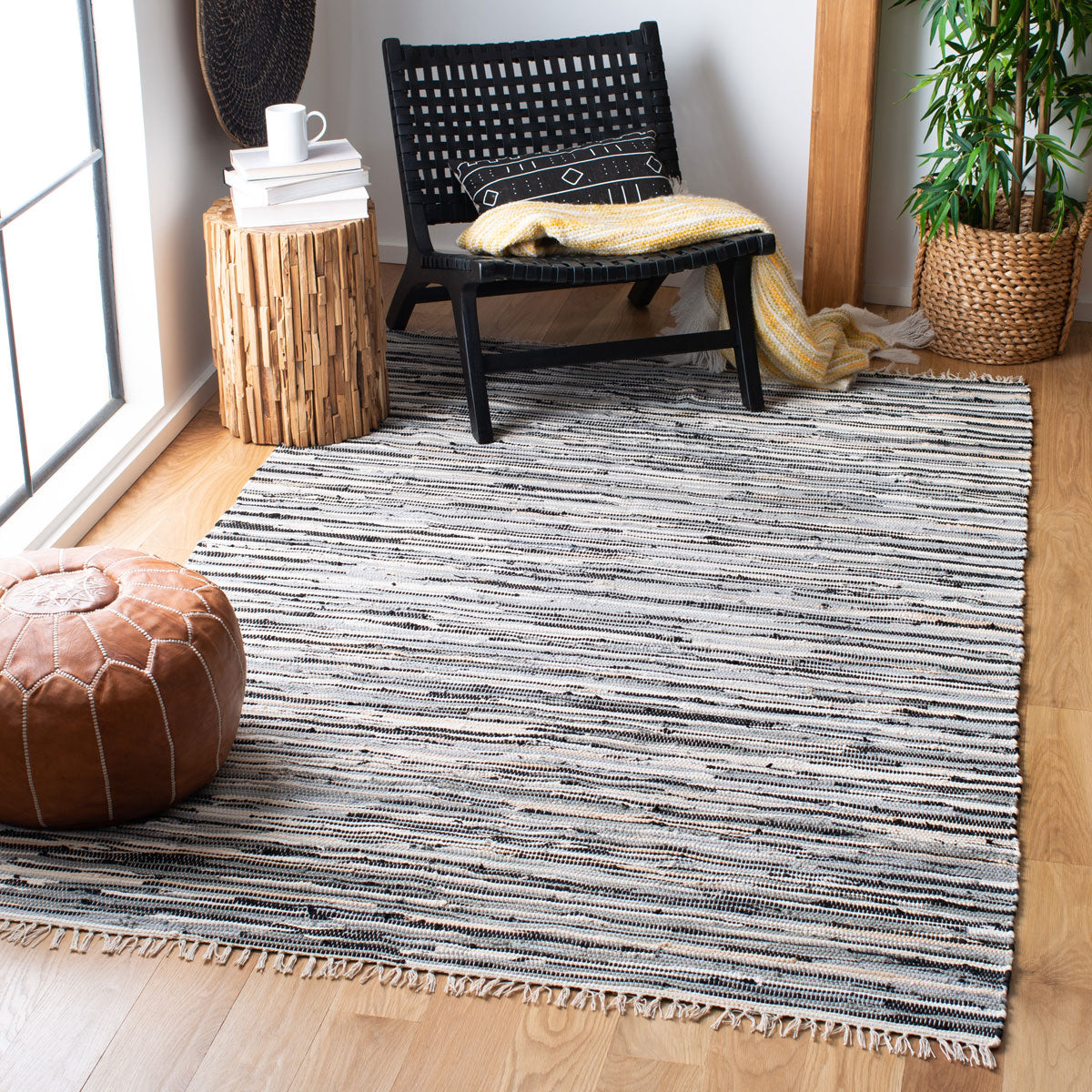 safavieh clearance rag rug rar129q black rug
