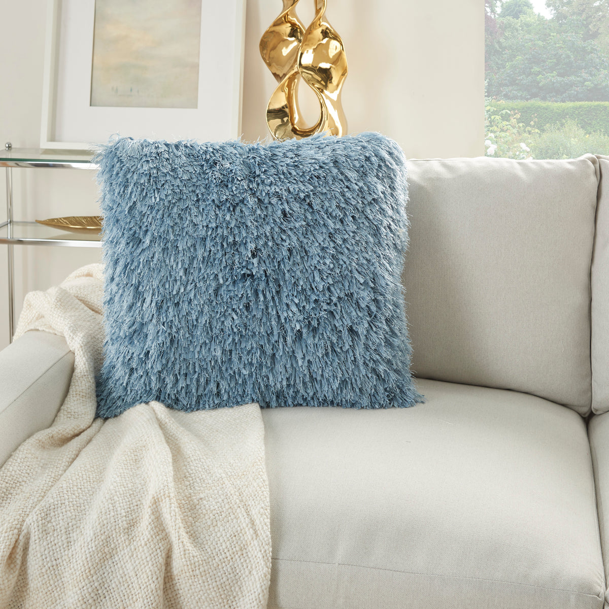 nourison shag tl048 ocean pillow