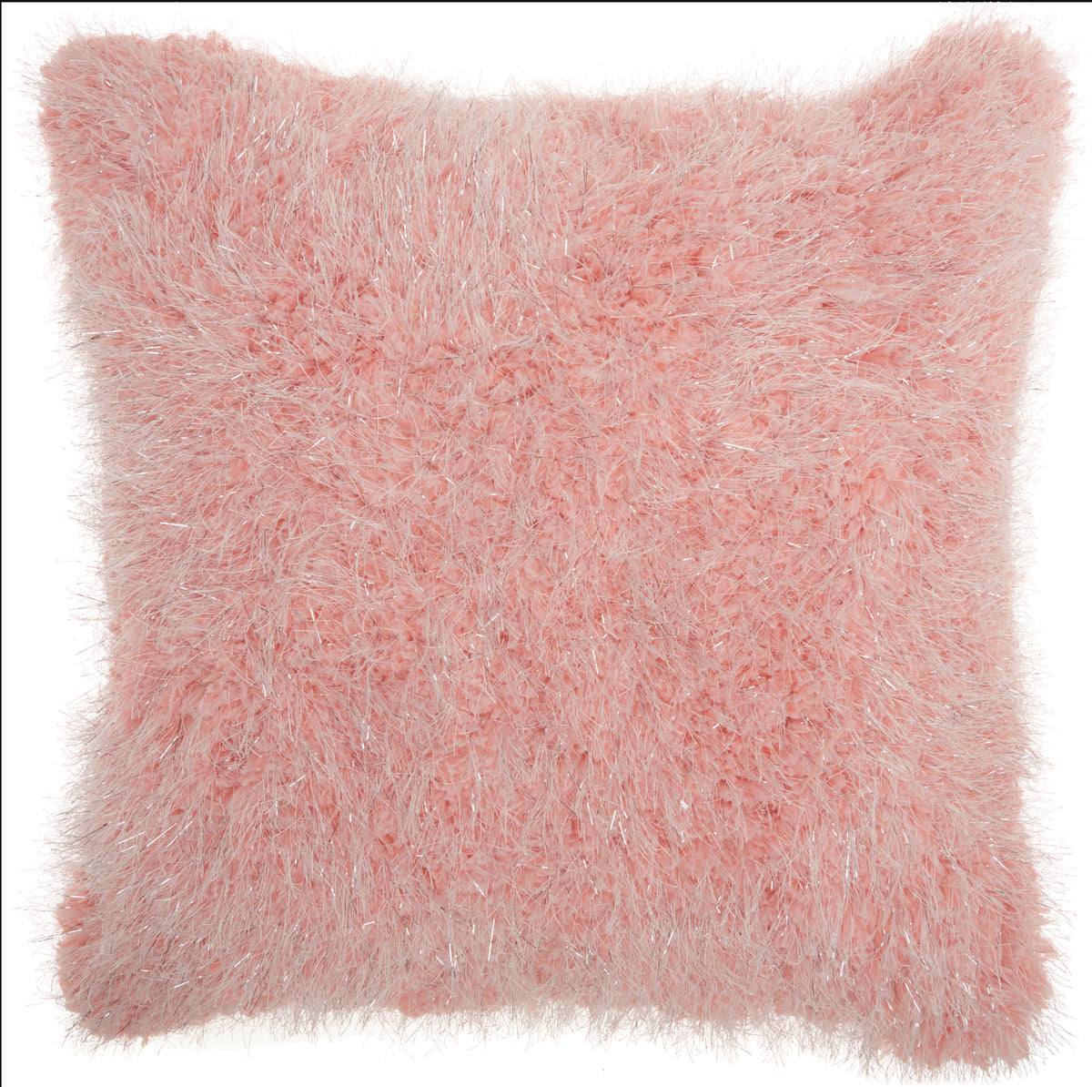 nourison shag we403 rose pillow