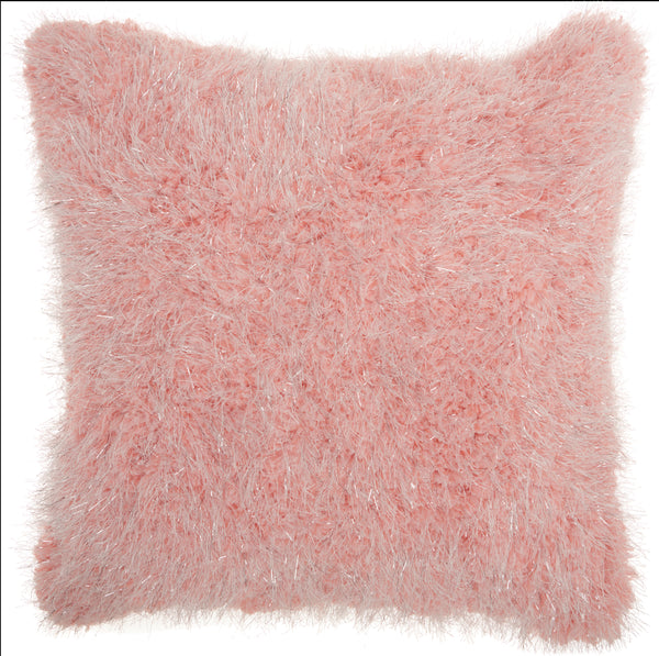 nourison shag we403 rose pillow