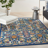 nourison allur alr03 navy multicolor rug