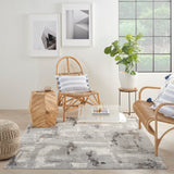 nourison elation etn06 grey ivory rug