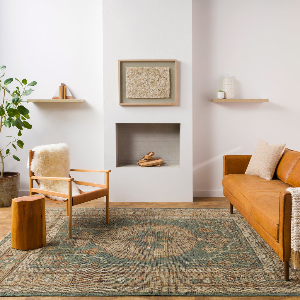 surya reign reg 2304 dark green rug