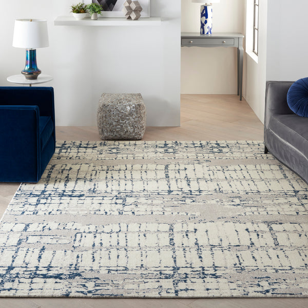 nourison twilight twi10 ivory navy rug