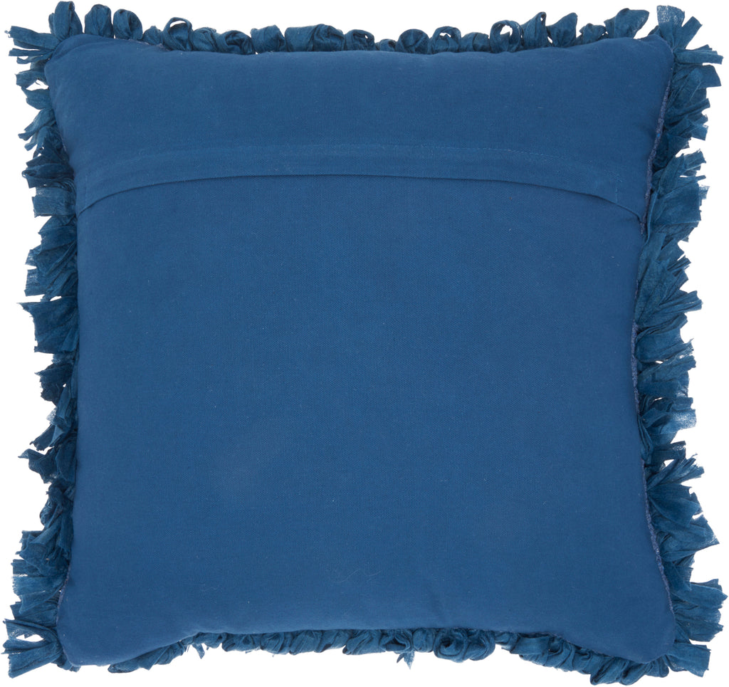 nourison shag dl658 navy pillow