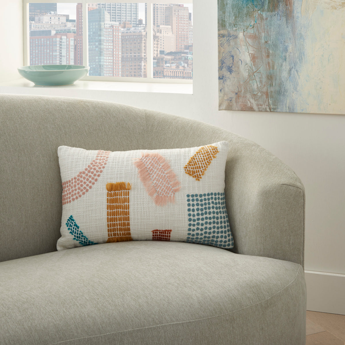nourison life styles az612 multicolor pillow