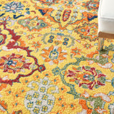 nourison allur alr03 yellow multicolor rug