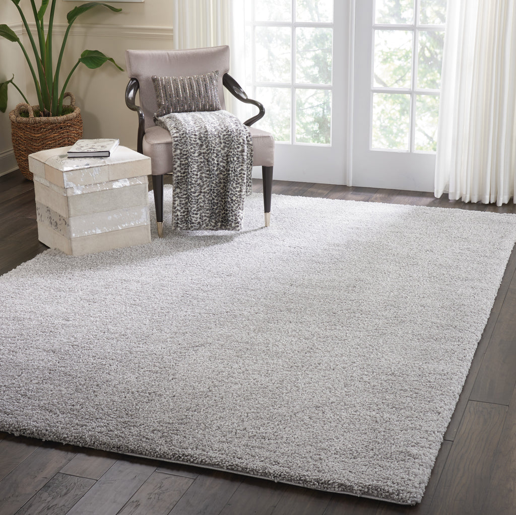 nourison malibu shag msg01 silver grey rug