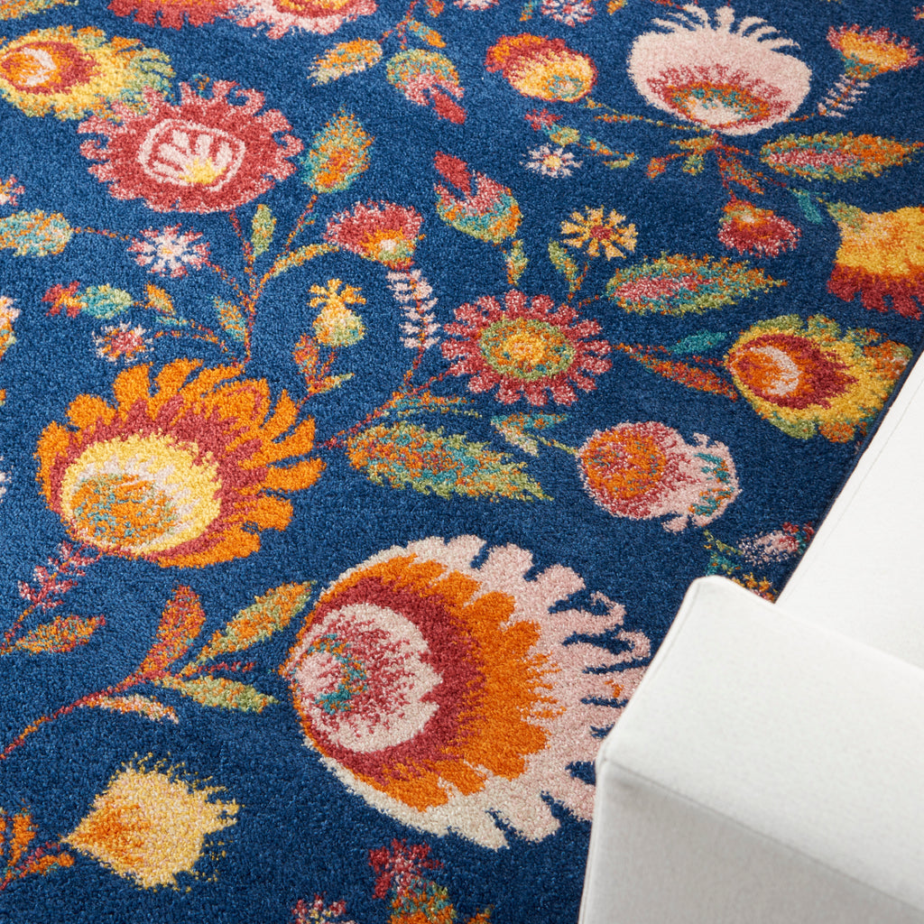 nourison allur alr08 navy multicolor rug