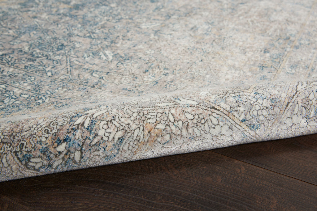 nourison silken allure stn01 cream blue rug