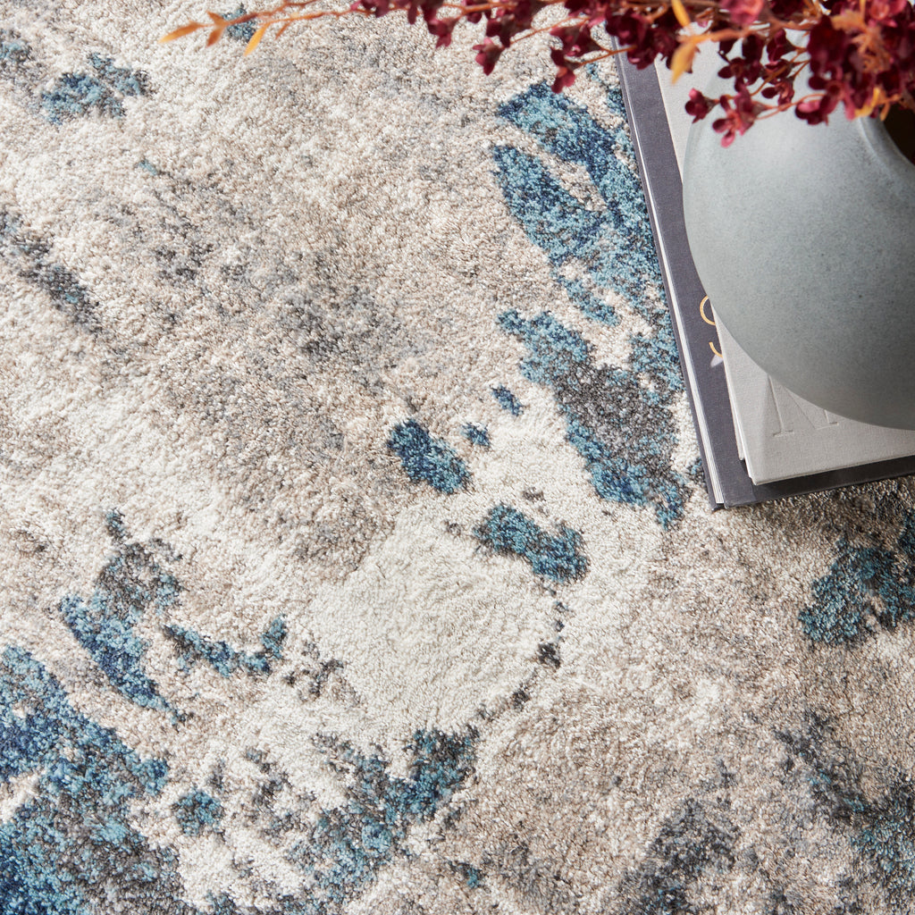 nourison american manor amr04 ivory blue rug
