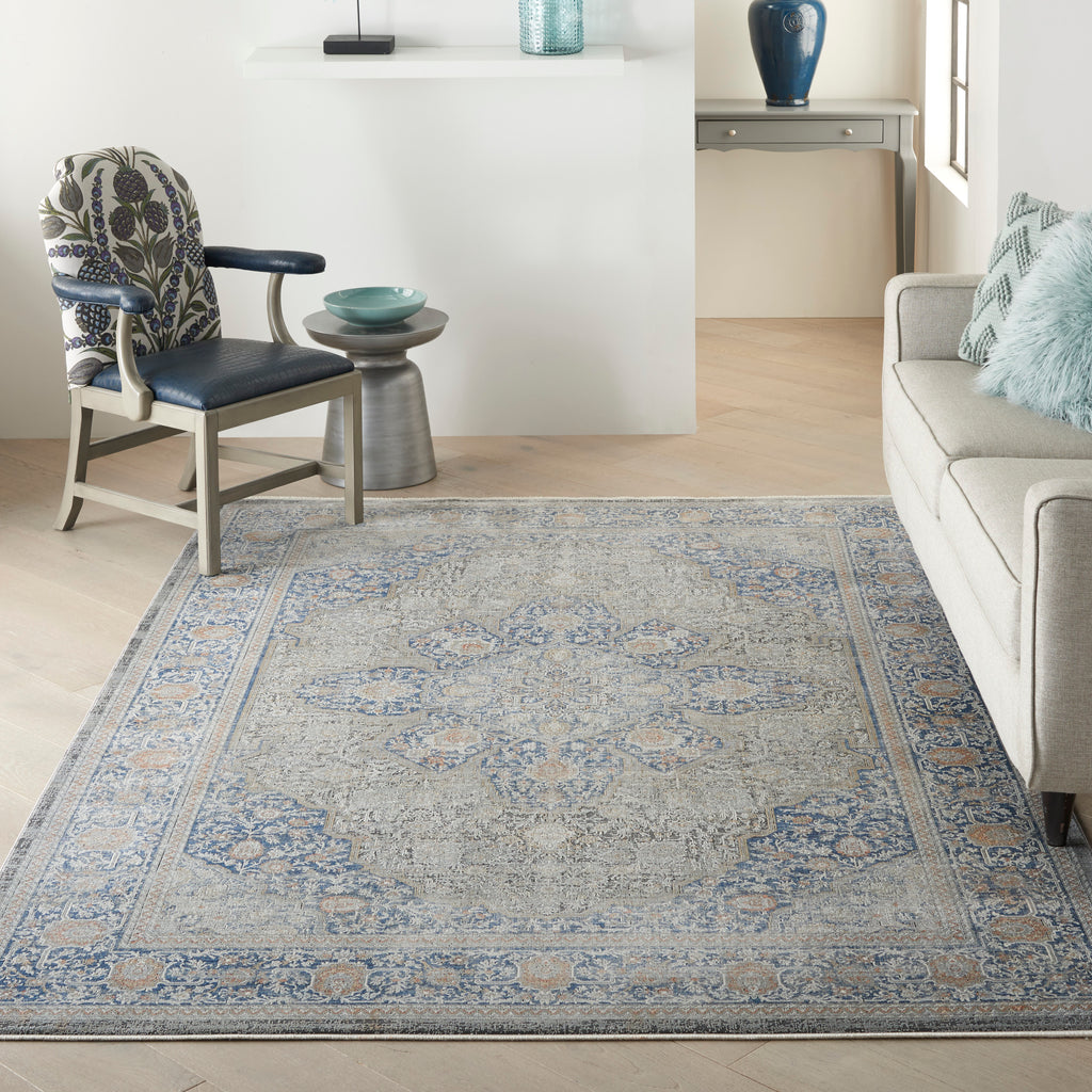 nourison silken allure stn07 blue rug
