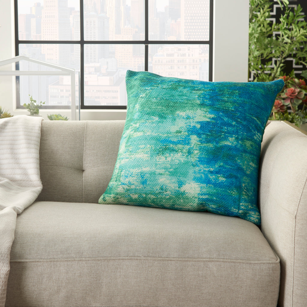 nourison outdoor as130 blue pillow