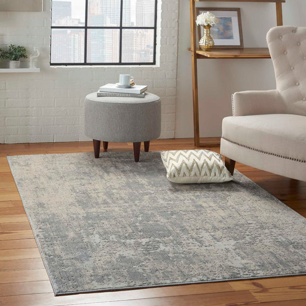 Nourison Rustic Textures RUS01 Ivory/Silver Rug