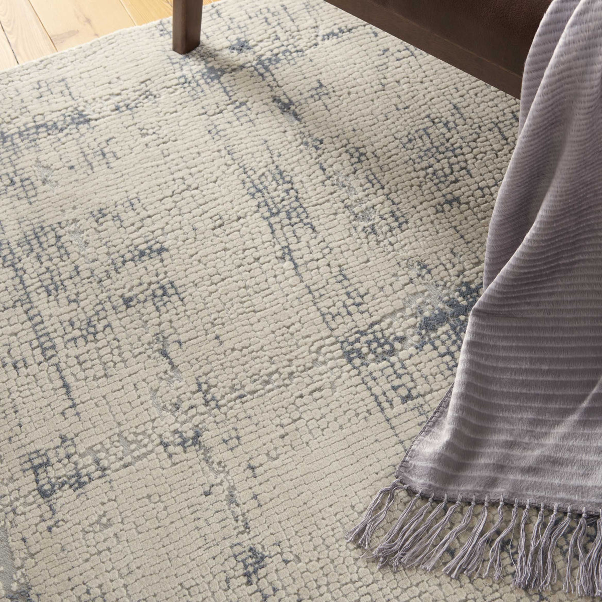 Nourison Rustic Textures RUS06 Ivory/Blue Rug