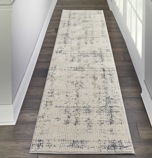 Nourison Rustic Textures RUS06 Ivory/Blue Rug