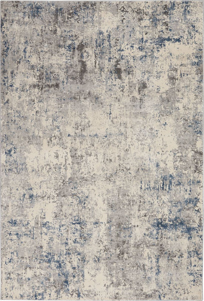 Nourison Rustic Textures RUS07 Ivory/Grey-Blue Rug