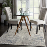 Nourison Rustic Textures RUS07 Ivory/Grey-Blue Rug