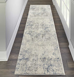 Nourison Rustic Textures RUS07 Ivory/Grey-Blue Rug