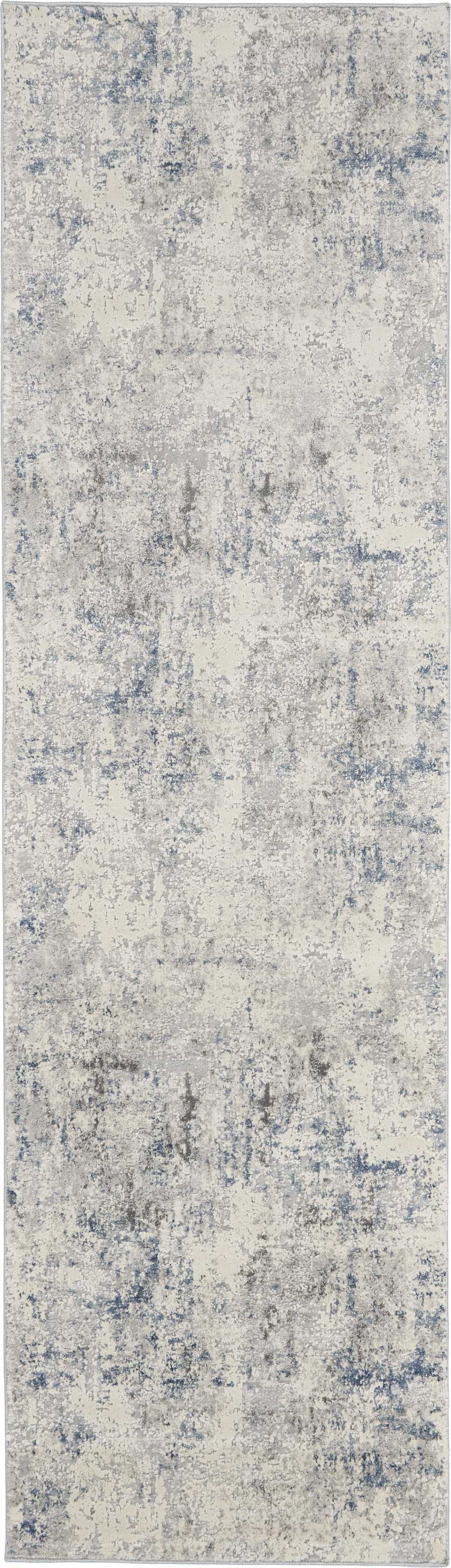 Nourison Rustic Textures RUS07 Ivory/Grey-Blue Rug